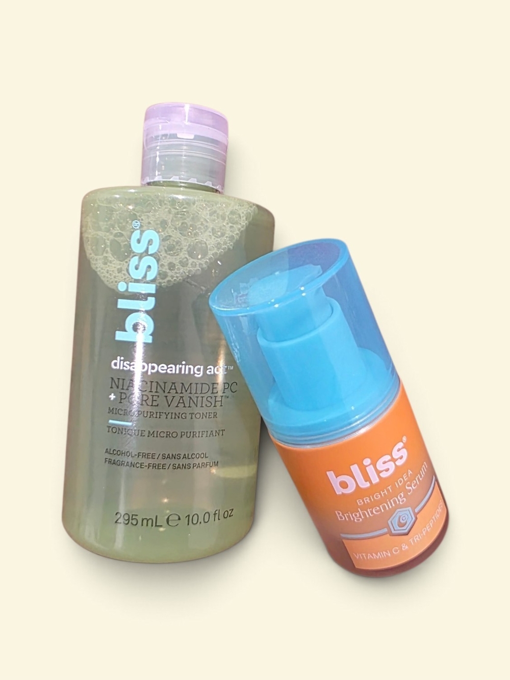 Bliss Disappearing Act™ Toner + Bright Idea™ Brightening Serum